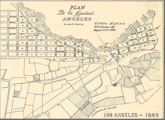 Plan de la Ciudad Los Angeles 1857